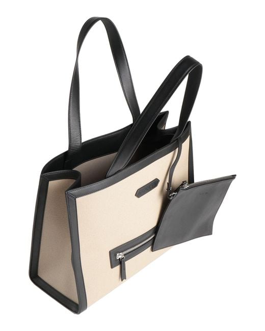 Lanvin Natural Handbag Cotton, Calfskin, Zamak, Brass