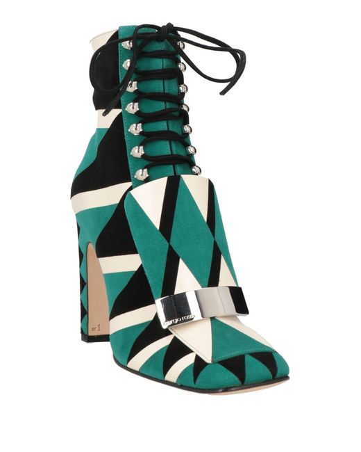 Sergio Rossi Green Ankle Boots