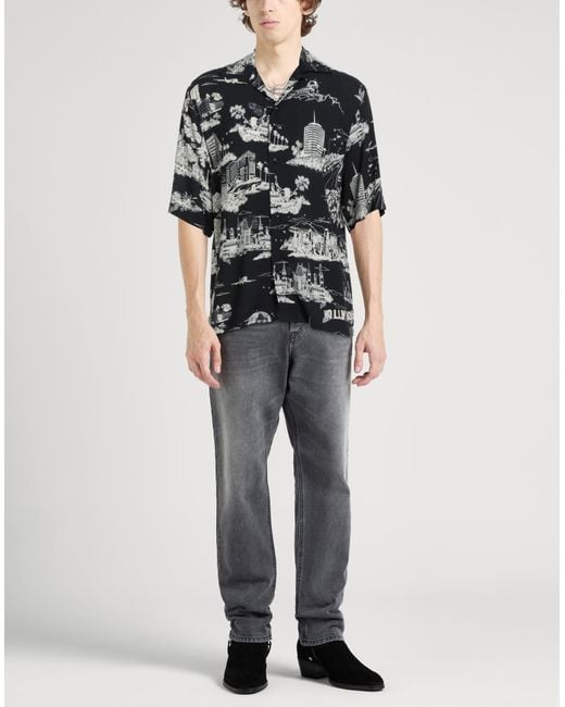 Amiri Black Shirt Viscose for men