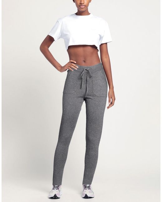 Cashmere Company Gray Pants Wool, Cashmere