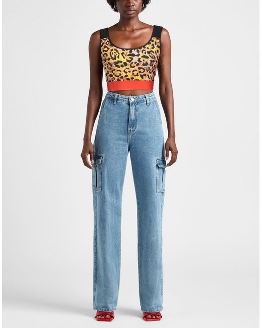 Just Cavalli Gray Top Polyamide, Elastane