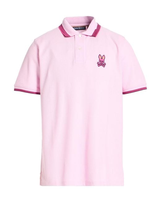 Psycho Bunny Pink Polo Shirts for men