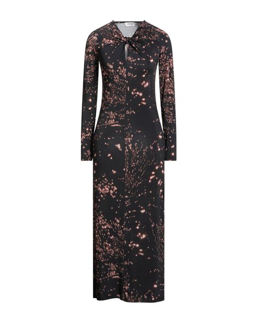 Ottod'Ame Black Trésor Maxi Dress Viscose, Elastane
