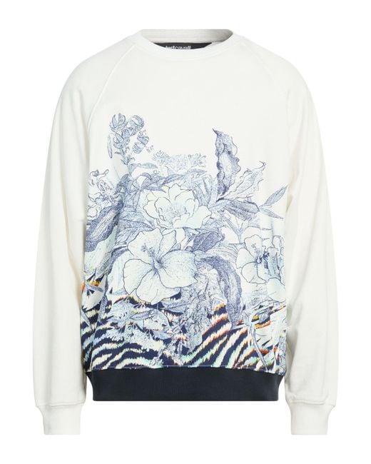 Just Cavalli Blue Sweatshirt Cotton for men