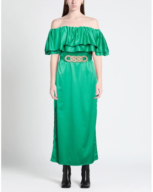SIMONA CORSELLINI Green Midi-Kleid