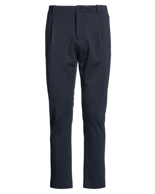 Daniele Alessandrini Blue Pants Polyester, Viscose, Elastane for men