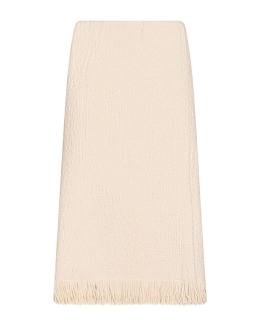 Isabel Marant Natural Midi Skirt Cotton, Linen