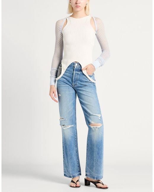 Off-White c/o Virgil Abloh White Cream Sweater Viscose, Polyester