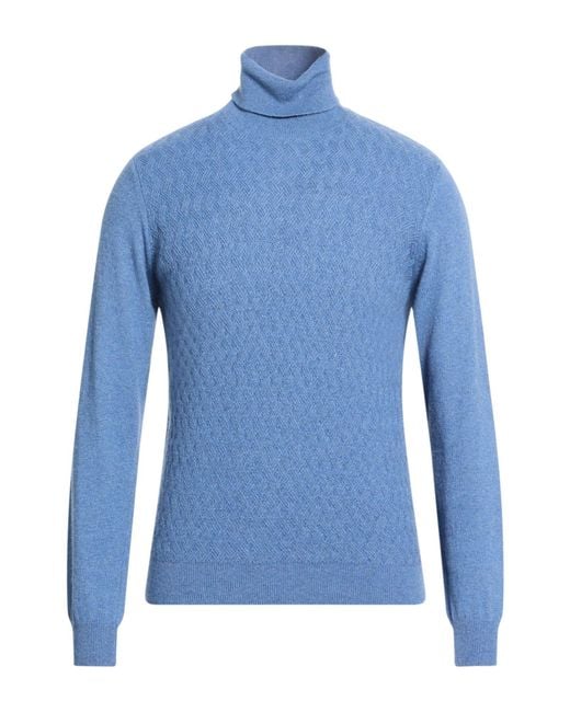 Barbati Blue Turtleneck Polyamide, Wool, Viscose, Cashmere for men