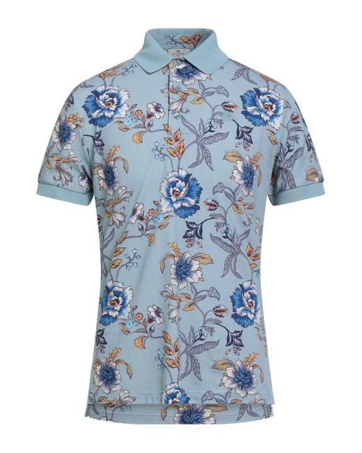 Etro Blue Polo Shirt for men