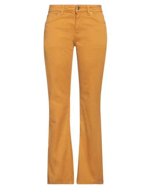 Department 5 Yellow Marigold Pants Cotton, Elastane