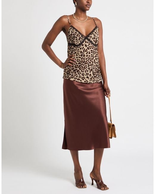Anna Molinari Brown Top Cotton, Polyamide