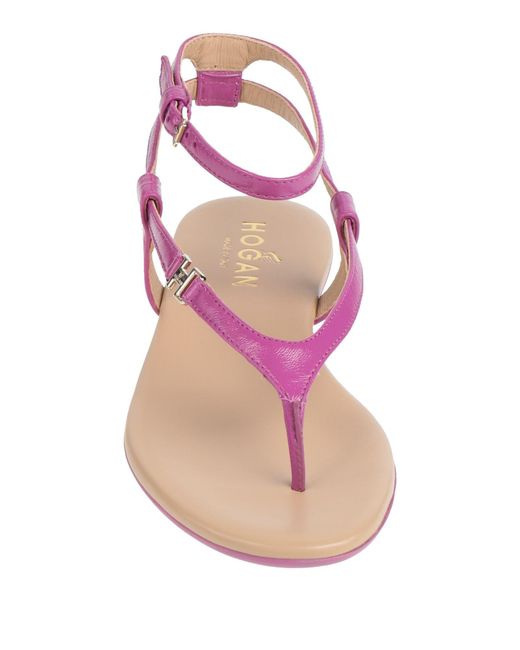 Hogan Pink Thong Sandals