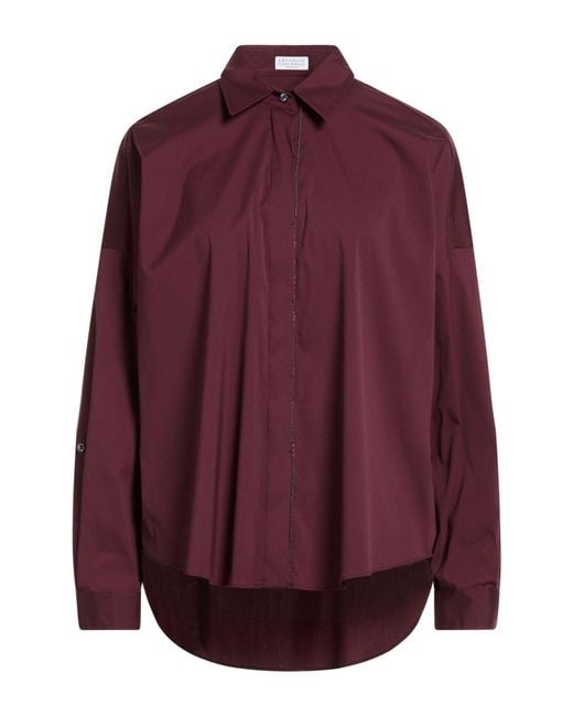 Brunello Cucinelli Purple Shirt Cotton, Polyamide, Elastane