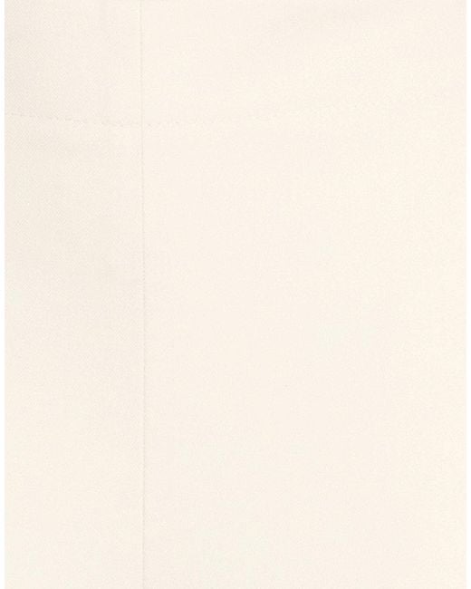 Marella White Ivory Pants Polyester, Viscose, Elastane