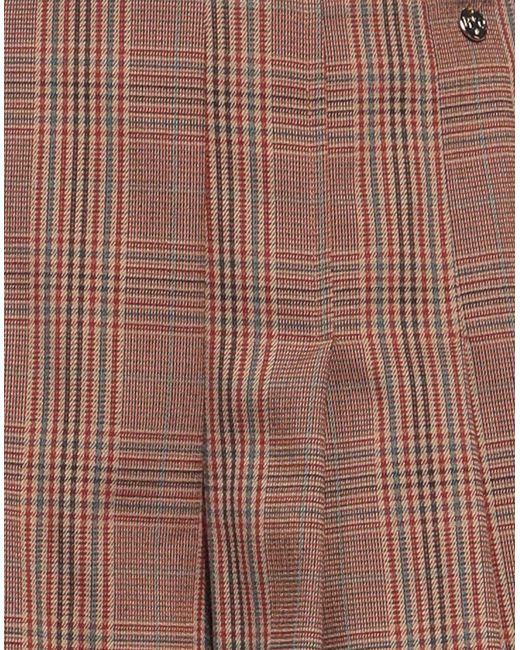 Rebel Queen Brown Rust Shorts & Bermuda Shorts Polyester, Viscose, Elastane