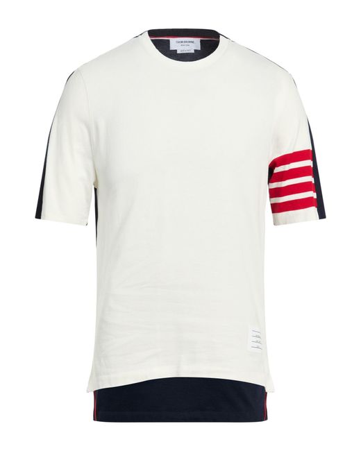 Thom Browne White T-Shirt Cotton for men