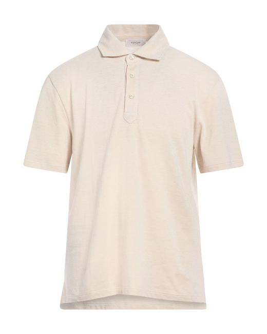 Agnona Natural Polo Shirt Cotton, Cashmere, Metal for men
