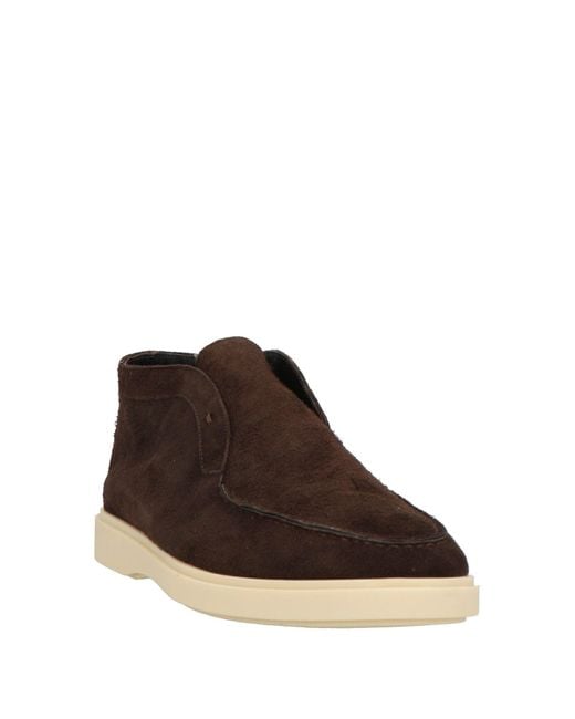Andrea Ventura Firenze Brown Dark Ankle Boots Leather for men