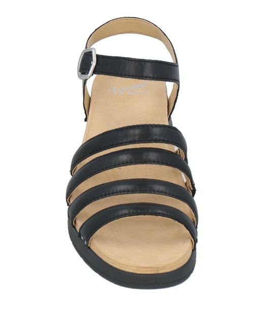 Dansko Black Sandals Leather