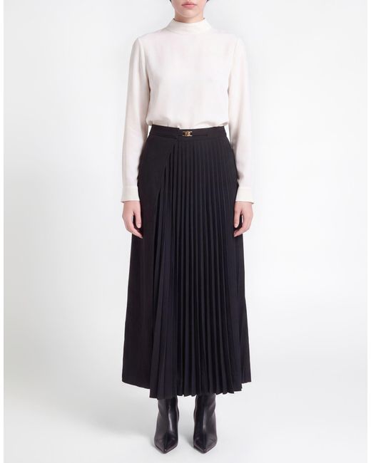 Sandro Black Maxi Skirt Polyester