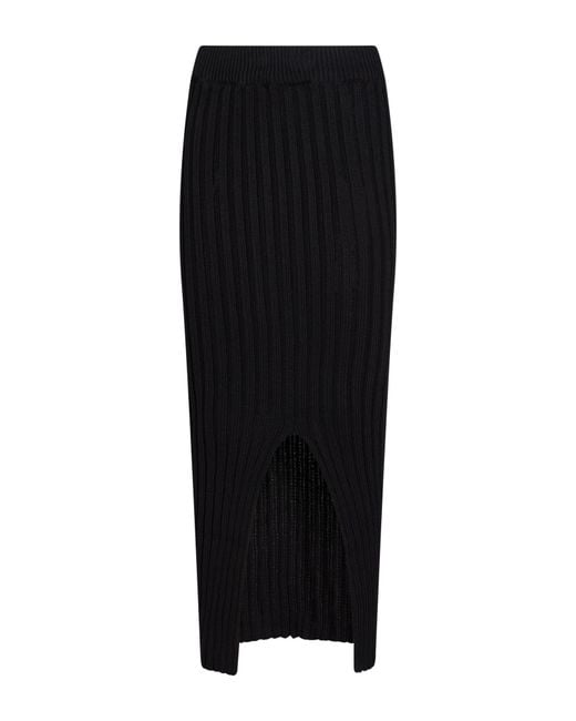 Baserange Black Midi Skirt Organic Cotton