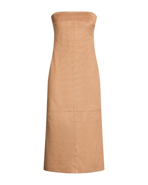 Ottod'Ame Natural Midi Dress Polyester, Elastane