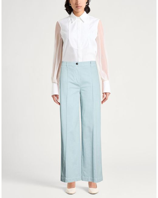 Eleventy Blue Light Pants Cotton, Modal, Elastane