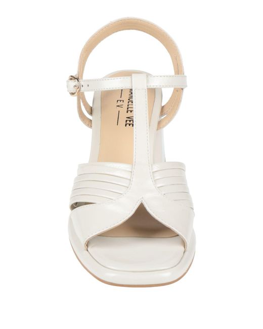 Emanuélle Vee White Light Sandals Leather
