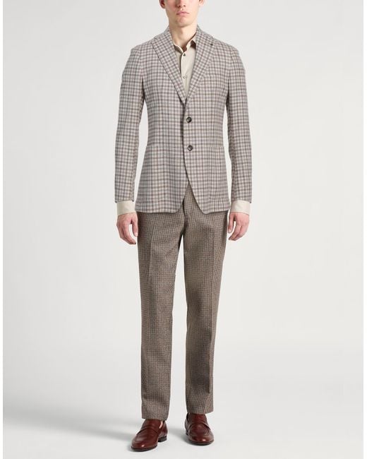 Tagliatore Gray Blazer Virgin Wool, Silk, Cotton, Polyamide, Elastane for men