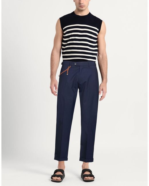 Berwich Blue Pants Virgin Wool, Elastane for men