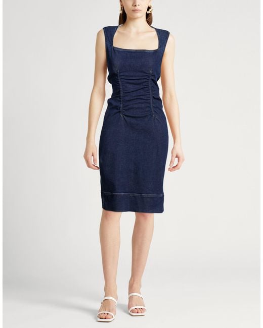 Sportmax Blue Midi Dress