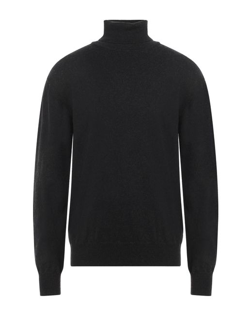 Peuterey Black Turtleneck Cotton, Wool for men