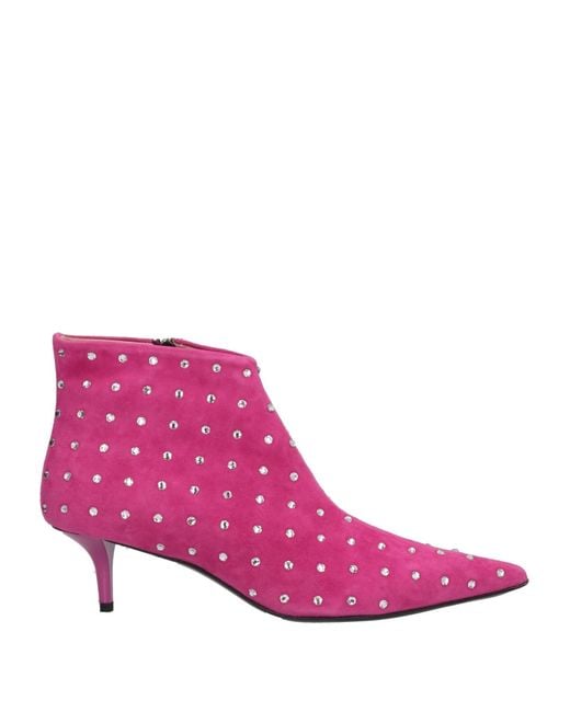 Eddy Daniele Pink Ankle Boots