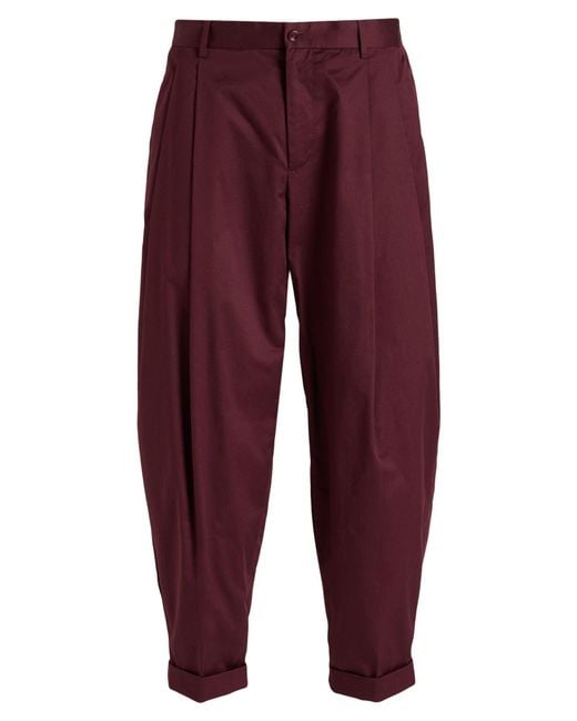 Dolce & Gabbana Purple Pants Cotton, Elastane for men