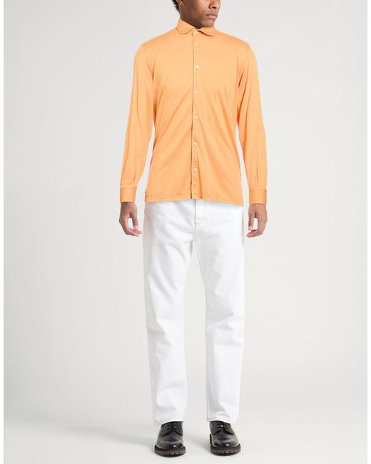 Fedeli Orange Shirt for men