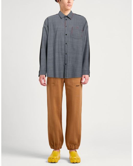 Marni Gray Light Shirt Polyester, Virgin Wool, Elastane for men