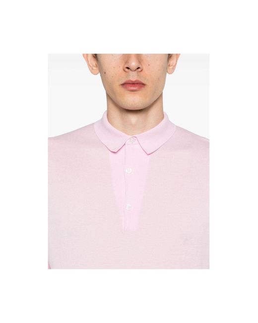 Polo John Smedley pour homme en coloris Pink