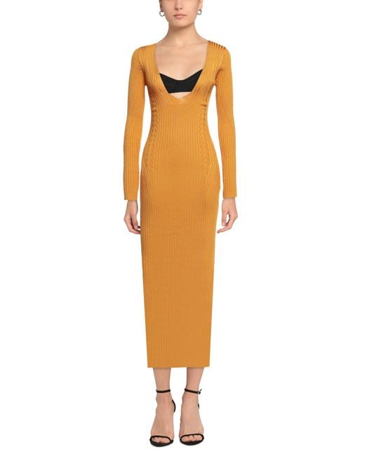 Twinset Orange Midi Dress