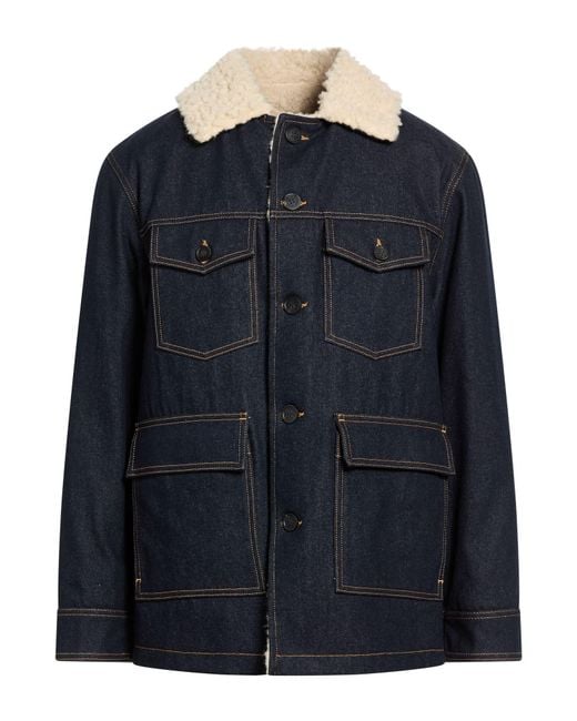 Golden Goose Deluxe Brand Blue Denim Outerwear Cotton for men