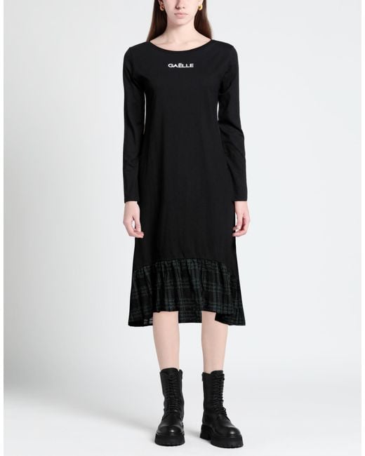 Gaelle Paris Black Midi Dress