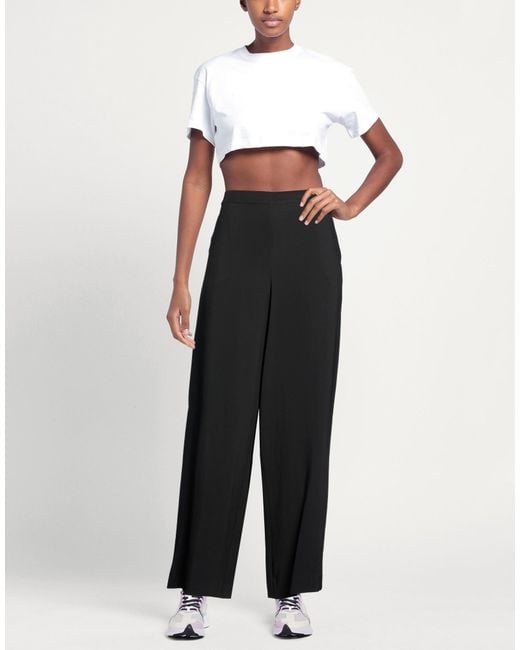 Manila Grace Black Pants Viscose, Elastane