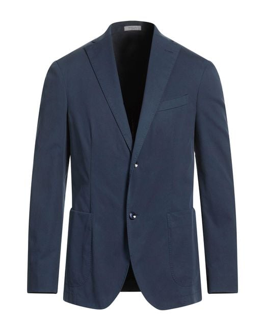 Boglioli Blue Blazer Cotton, Elastane for men