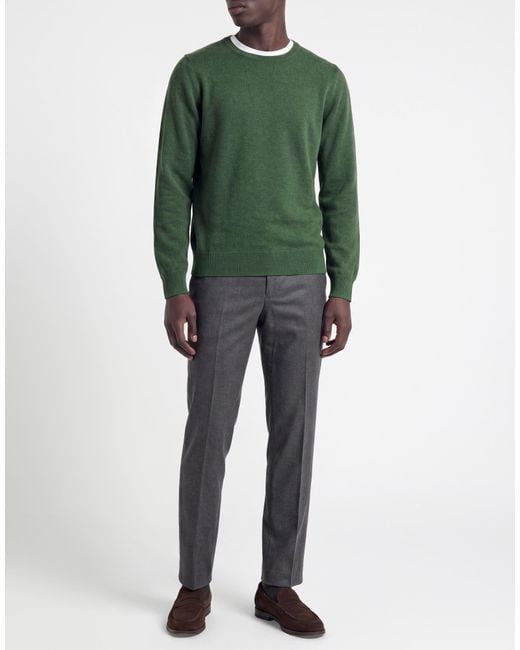 LA BIELLESE Green Sweater Cashmere for men
