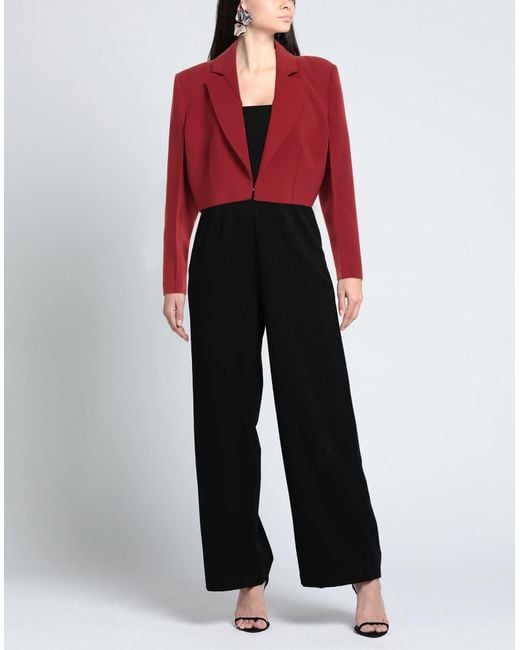 Patrizia Pepe Red Essential Brick Blazer Polyester, Elastane