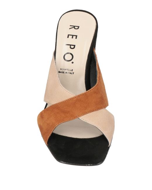 Repo Black Sandals Leather
