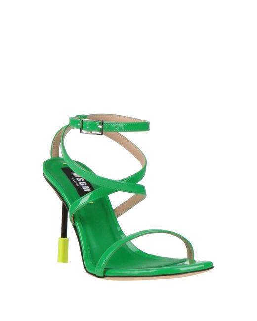 MSGM Green Sandale