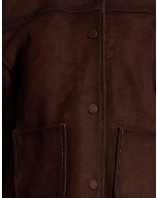 Sandro Brown Chocolate Jacket Lambskin