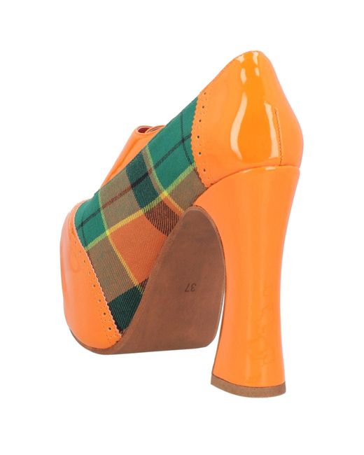 Jeffrey Campbell Orange Schnürschuh