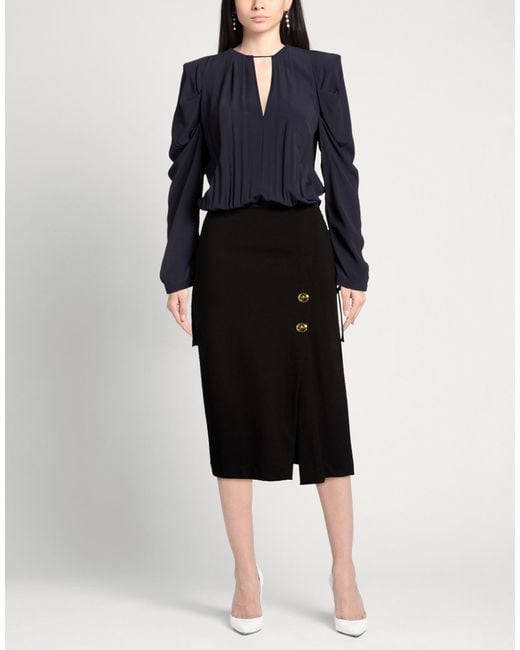 Pinko Blue Midi Dress Viscose, Nylon, Elastane, Acetate, Silk
